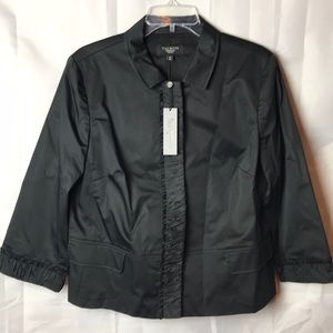 Talbots grace fit blazer jacket black size 16 NWT